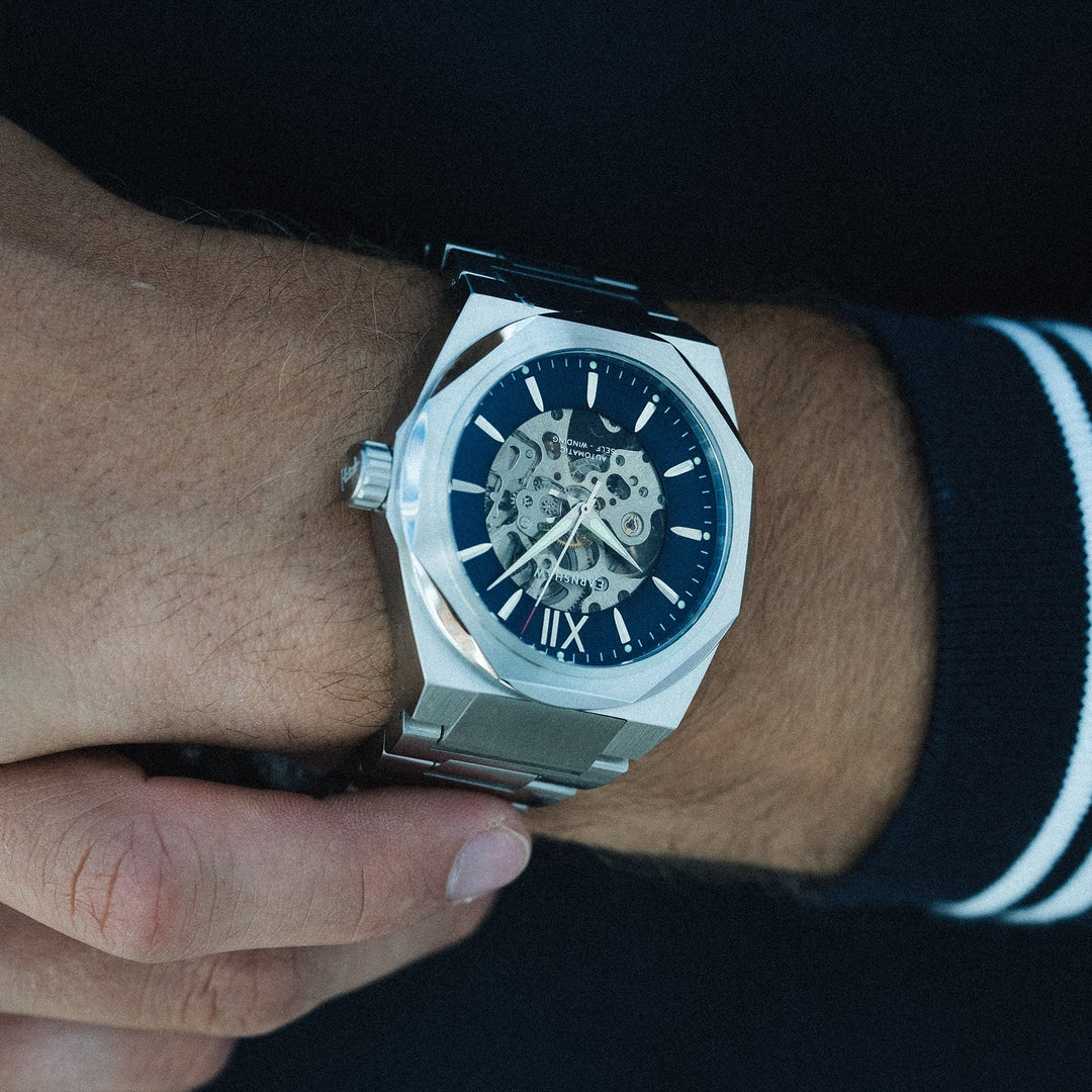 Earnshaw Clark Skeleton Automatic Deep Blue