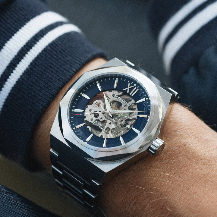 Earnshaw Clark Skeleton Automatic Deep Blue