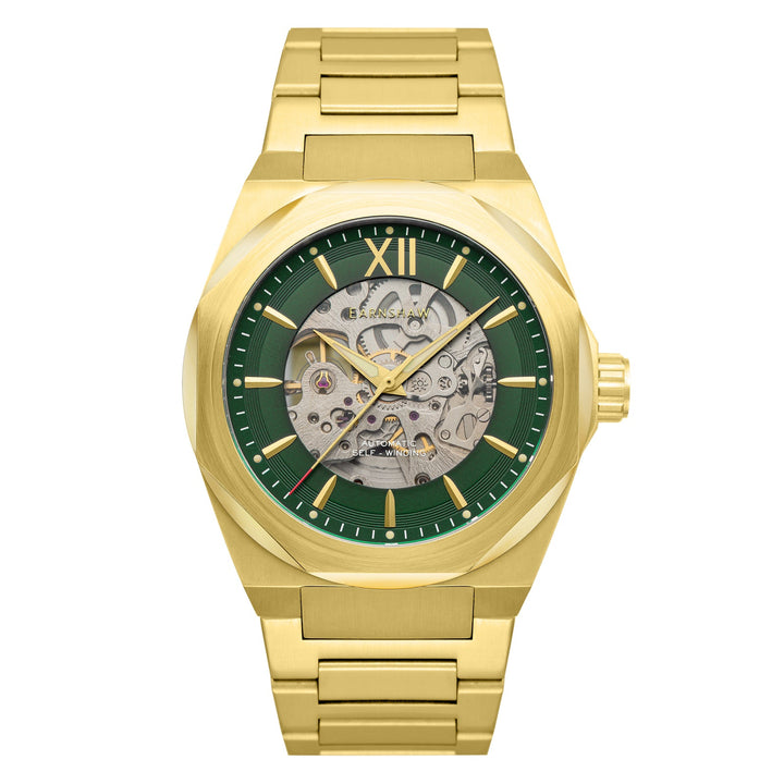 Earnshaw Clark Skeleton Automatic Roman Gold