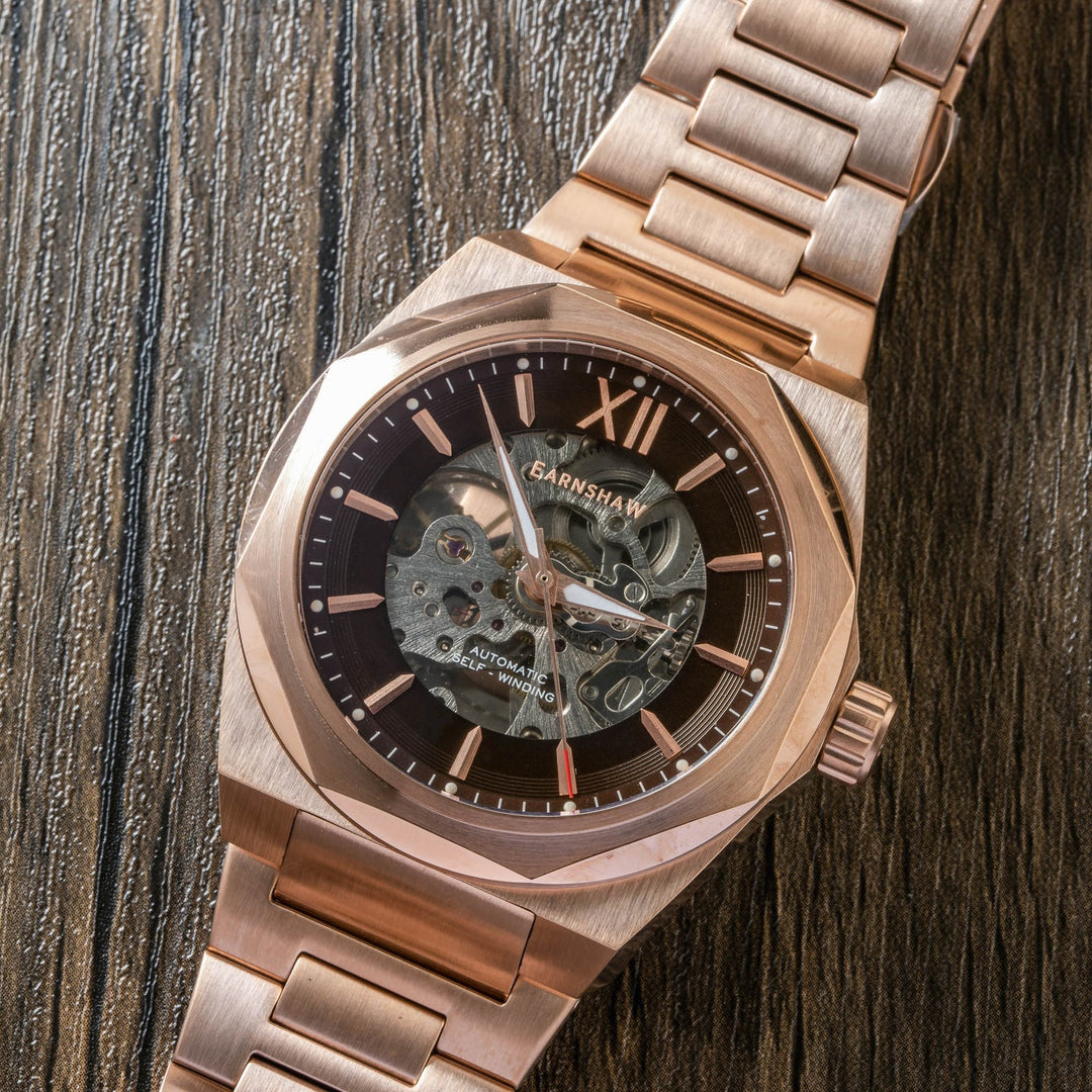 Earnshaw Clark Skeleton Automatic Roman Copper