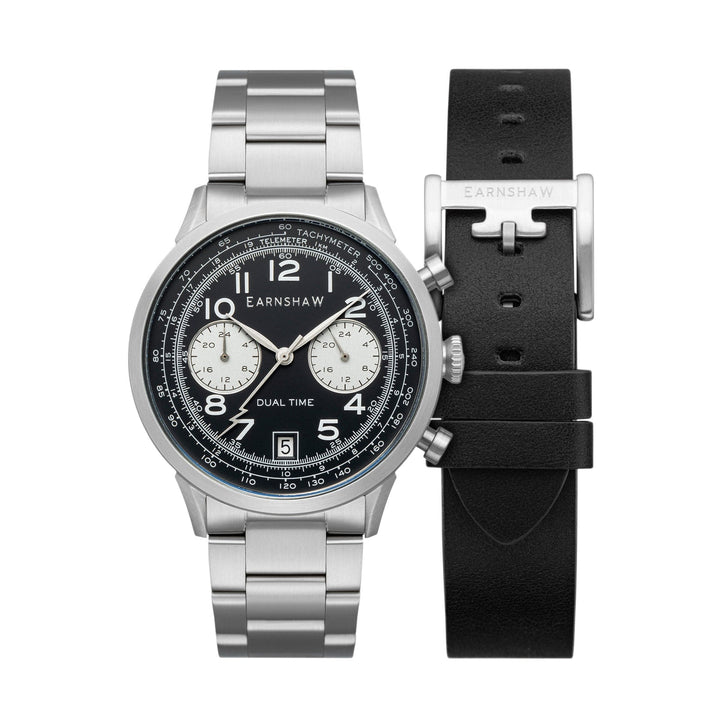 Earnshaw Ampere Dual Time Multifunction Dark Grey
