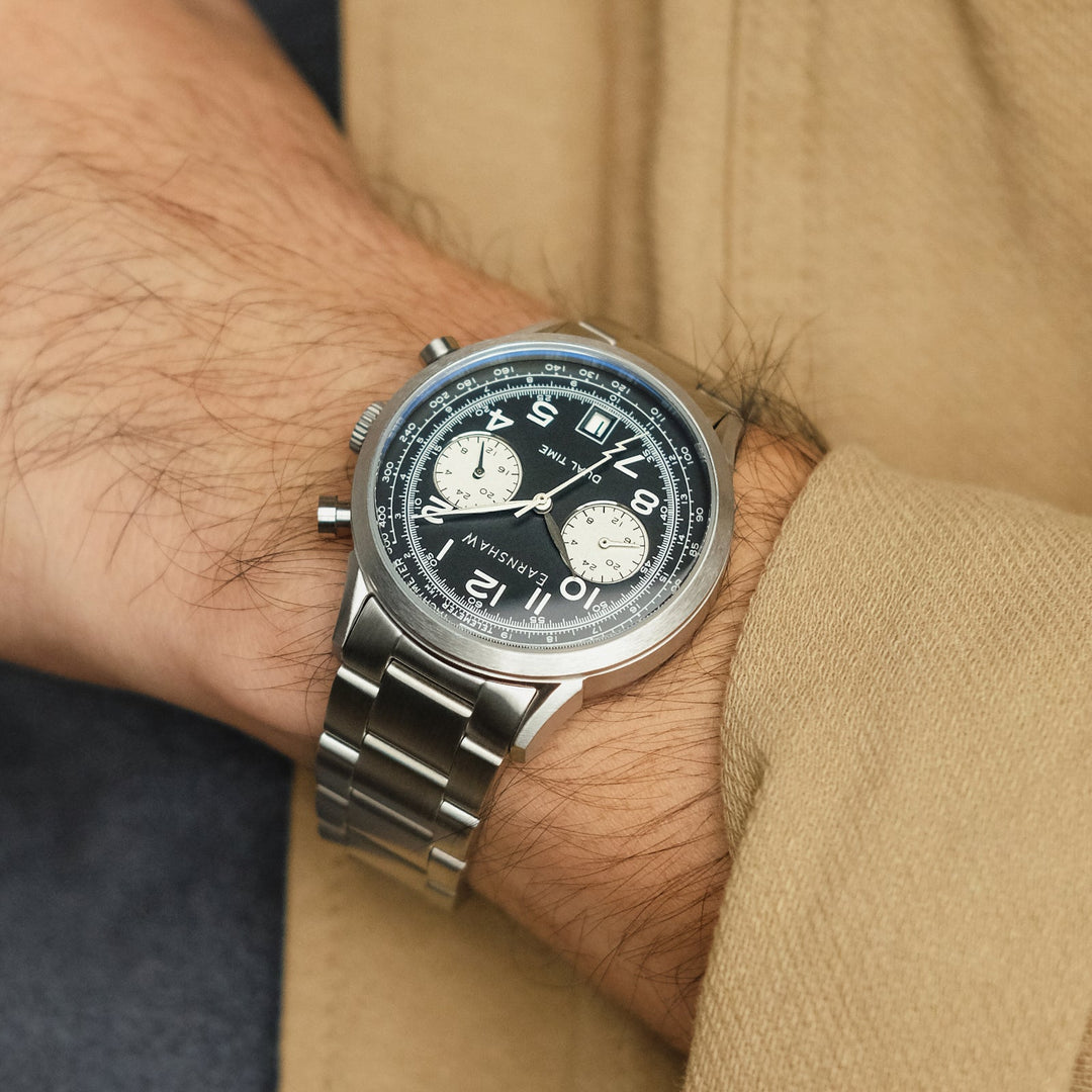 Earnshaw Ampere Dual Time Multifunction Dark Grey