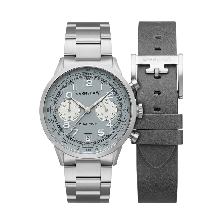 Earnshaw Ampere Dual Time Multifunction Light Grey
