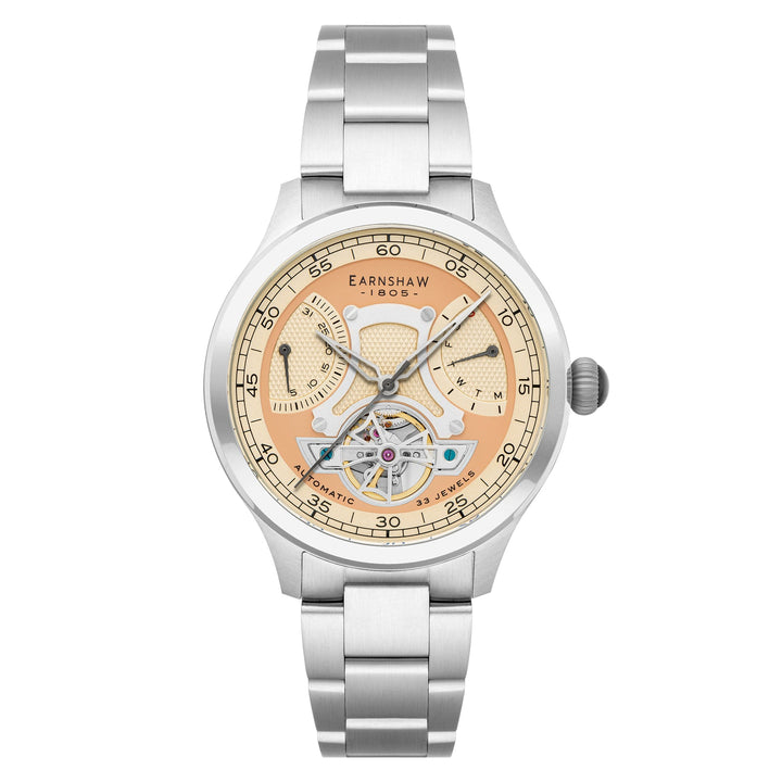 Earnshaw Baron Dual Retrograde Calendar Open Heart Automatic Hazelnut