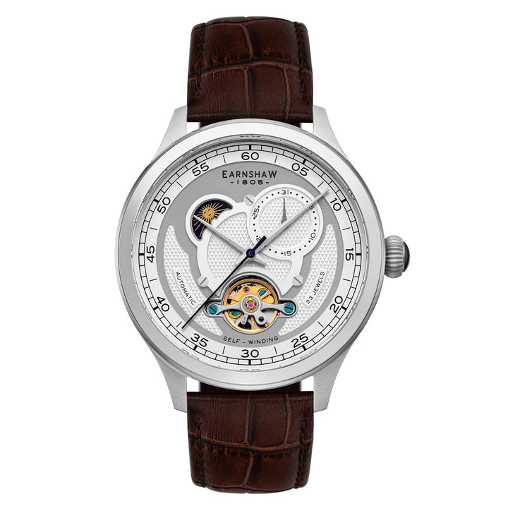 Earnshaw Baron Day Night Open Heart Automatic Winter White
