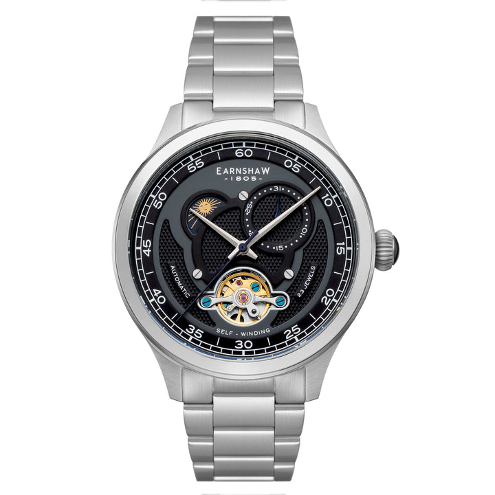 Earnshaw Baron Day Night Open Heart Automatic Deep Grey