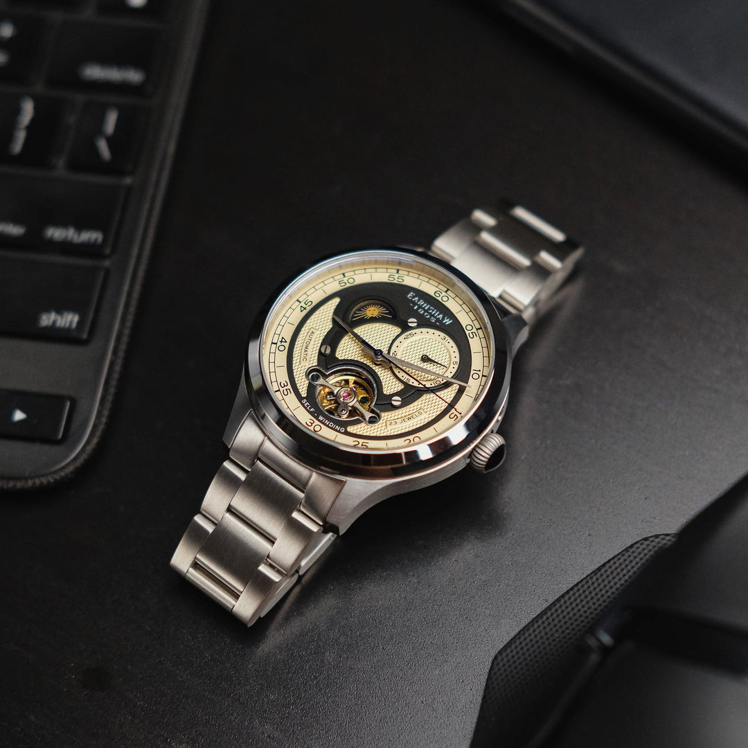 Earnshaw Baron Day Night Open Heart Automatic Irish Cream