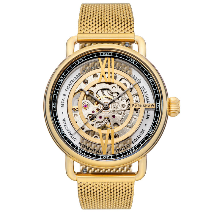Earnshaw Investigator Floating Skeleton Automatic Yellow Gold