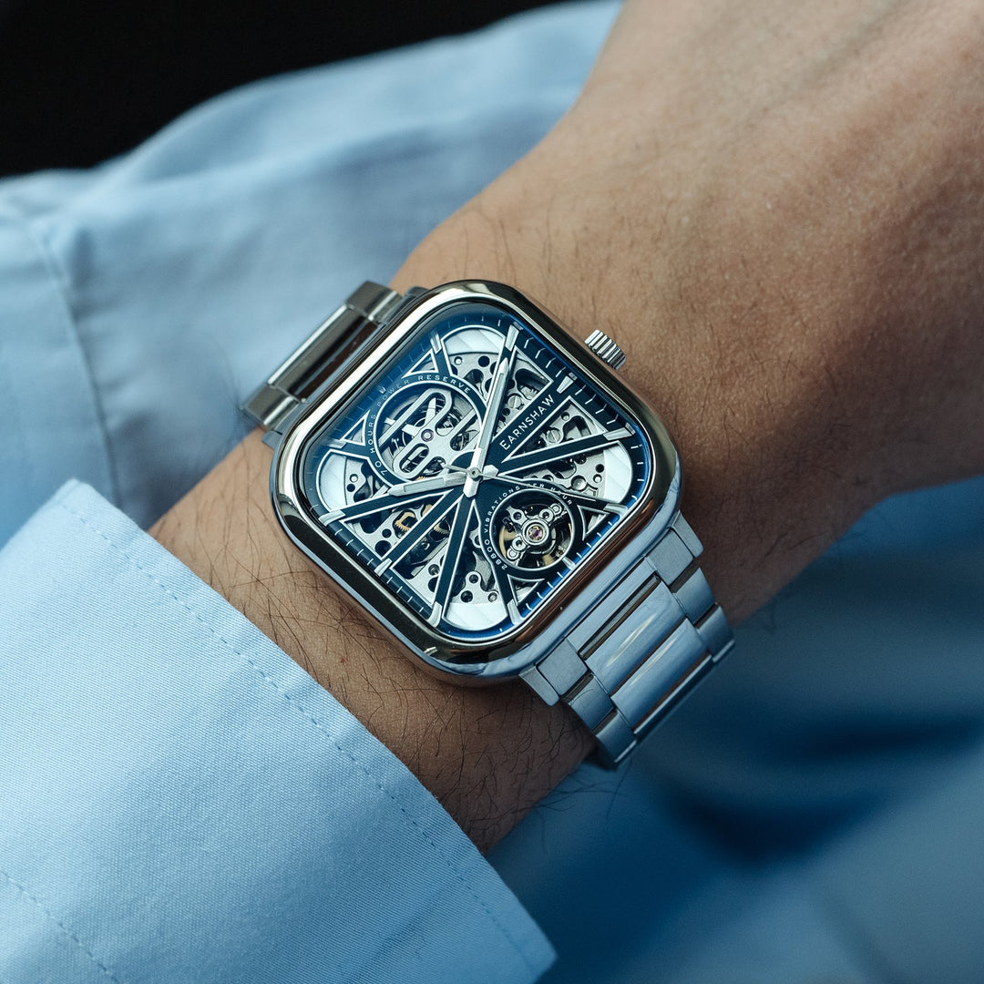 Earnshaw Paxton High Beat 72 Hour Power Reserve Skeleton Automatic Black