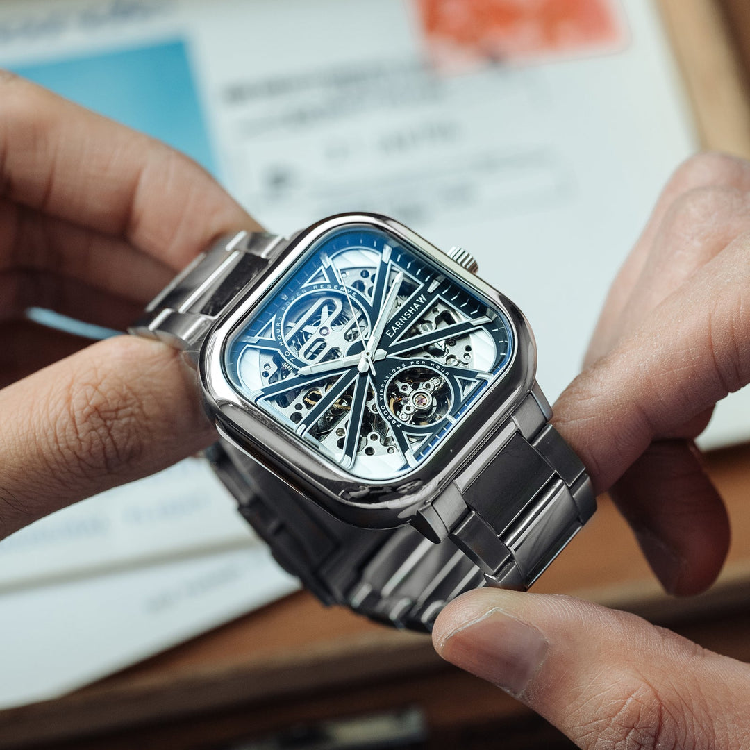 Earnshaw Paxton High Beat 72 Hour Power Reserve Skeleton Automatic Black