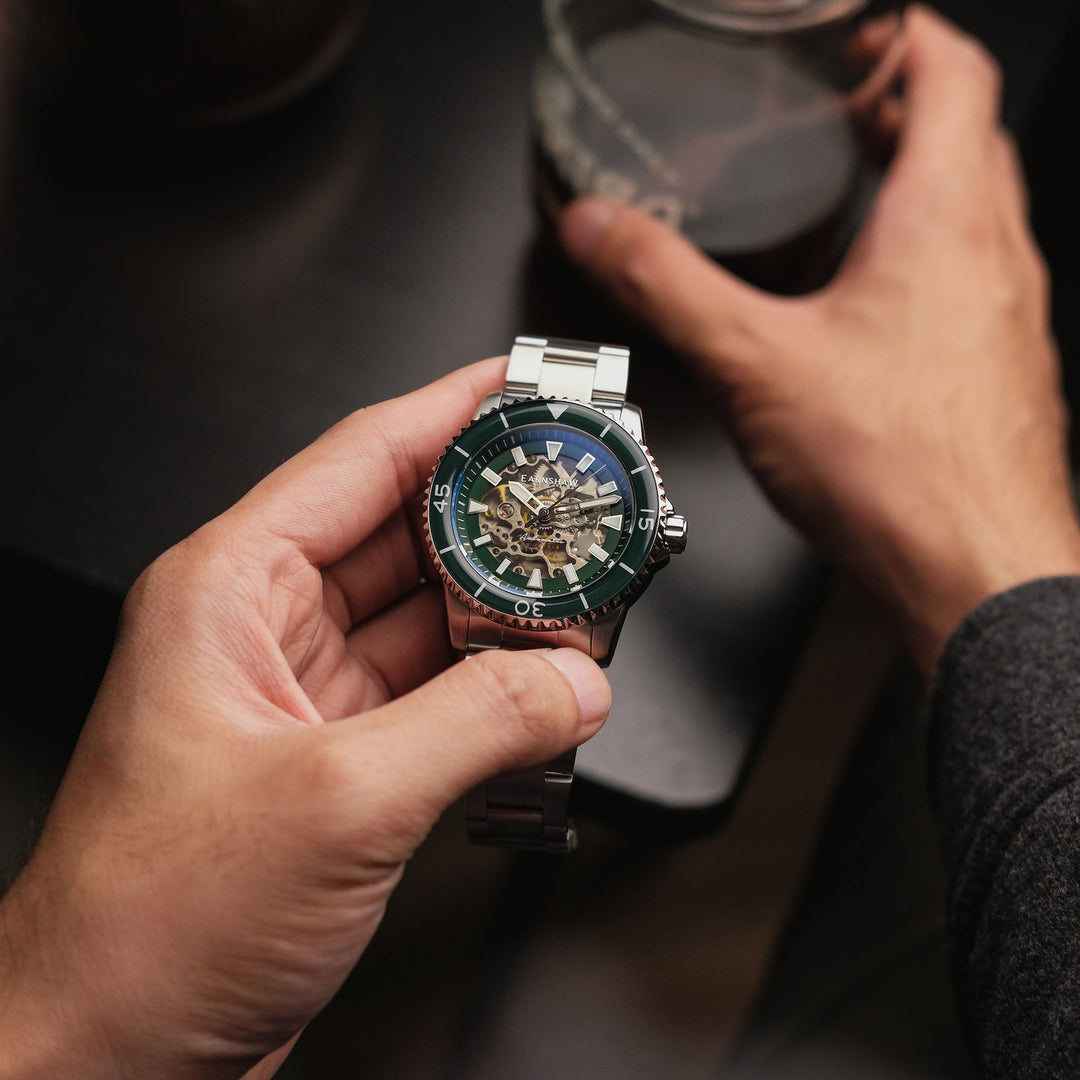 Earnshaw Wallis Automatic Skeleton Fortress Green