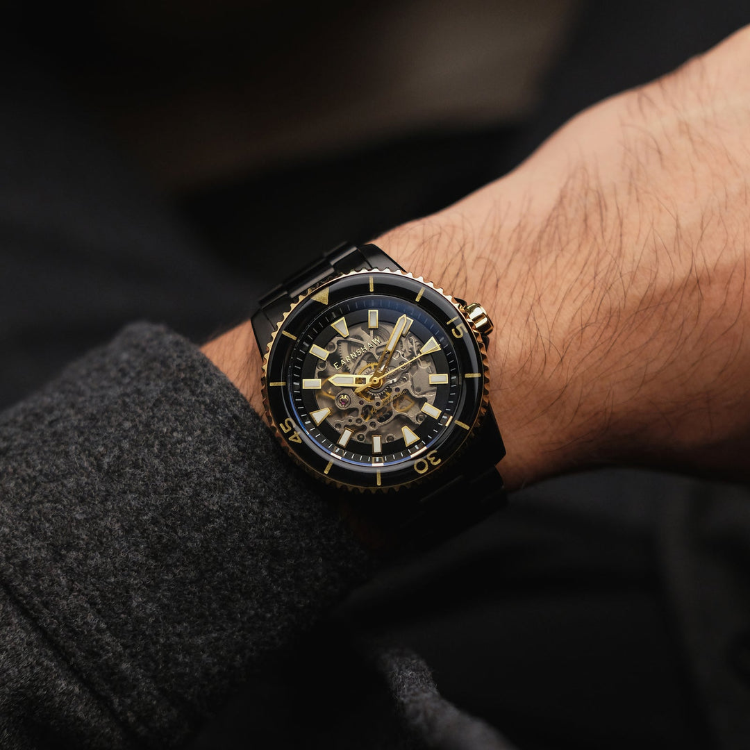 Earnshaw Wallis Automatic Skeleton Caspian Black