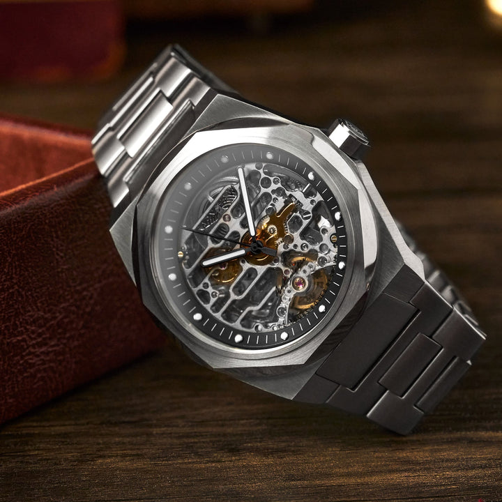 Earnshaw Clark High Beat 72 Power Reserve Skeleton Automatic Outer Black