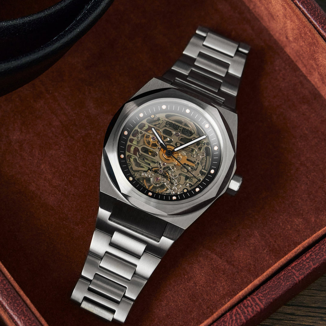 Earnshaw Clark High Beat 72 Power Reserve Skeleton Automatic Outer Black