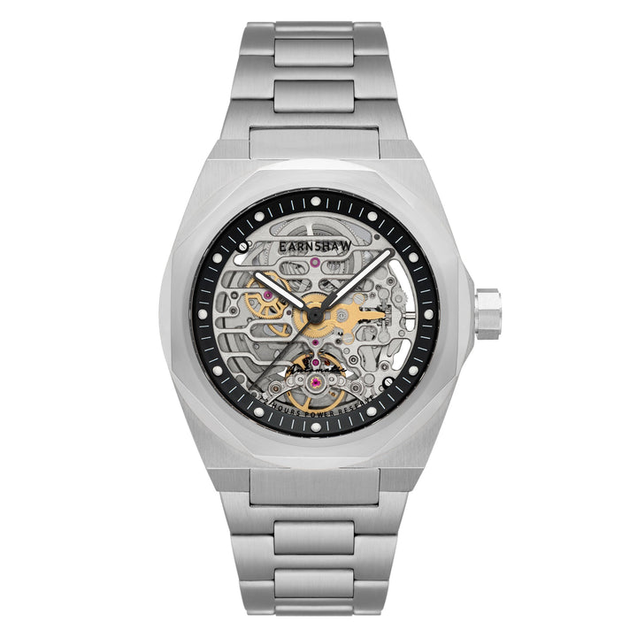 Earnshaw Clark High Beat 72 Power Reserve Skeleton Automatic Outer Black
