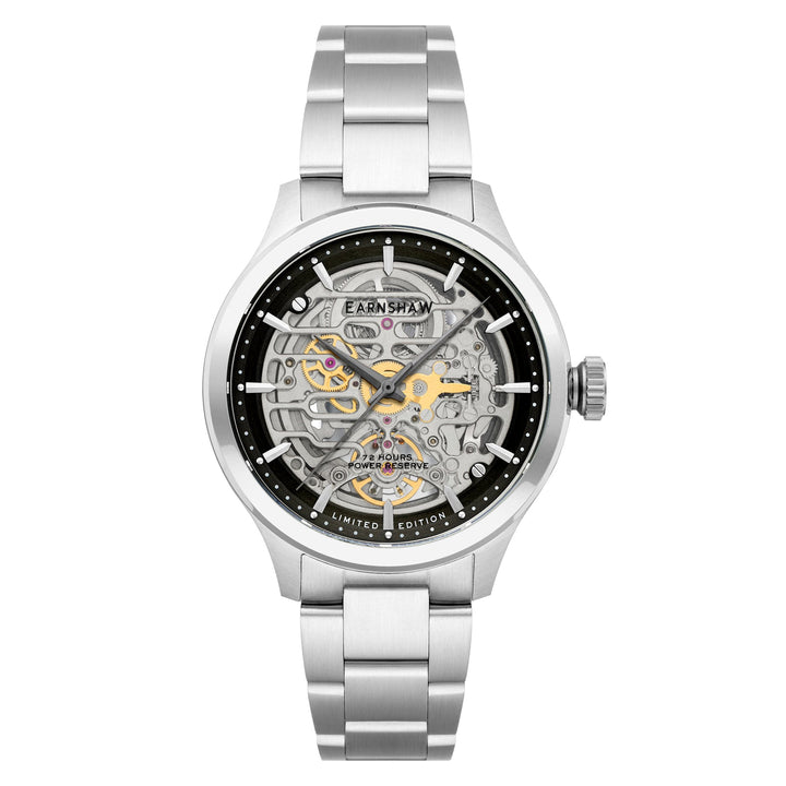 Earnshaw Baron High Beat 72 Hour Power Reserve Skeleton Automatic Black