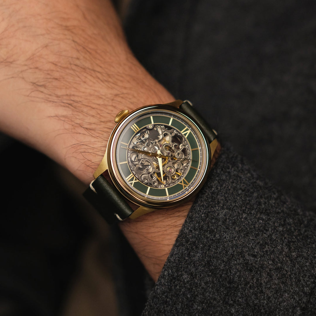 Earnshaw Baron Skeleton Automatic Regency Green