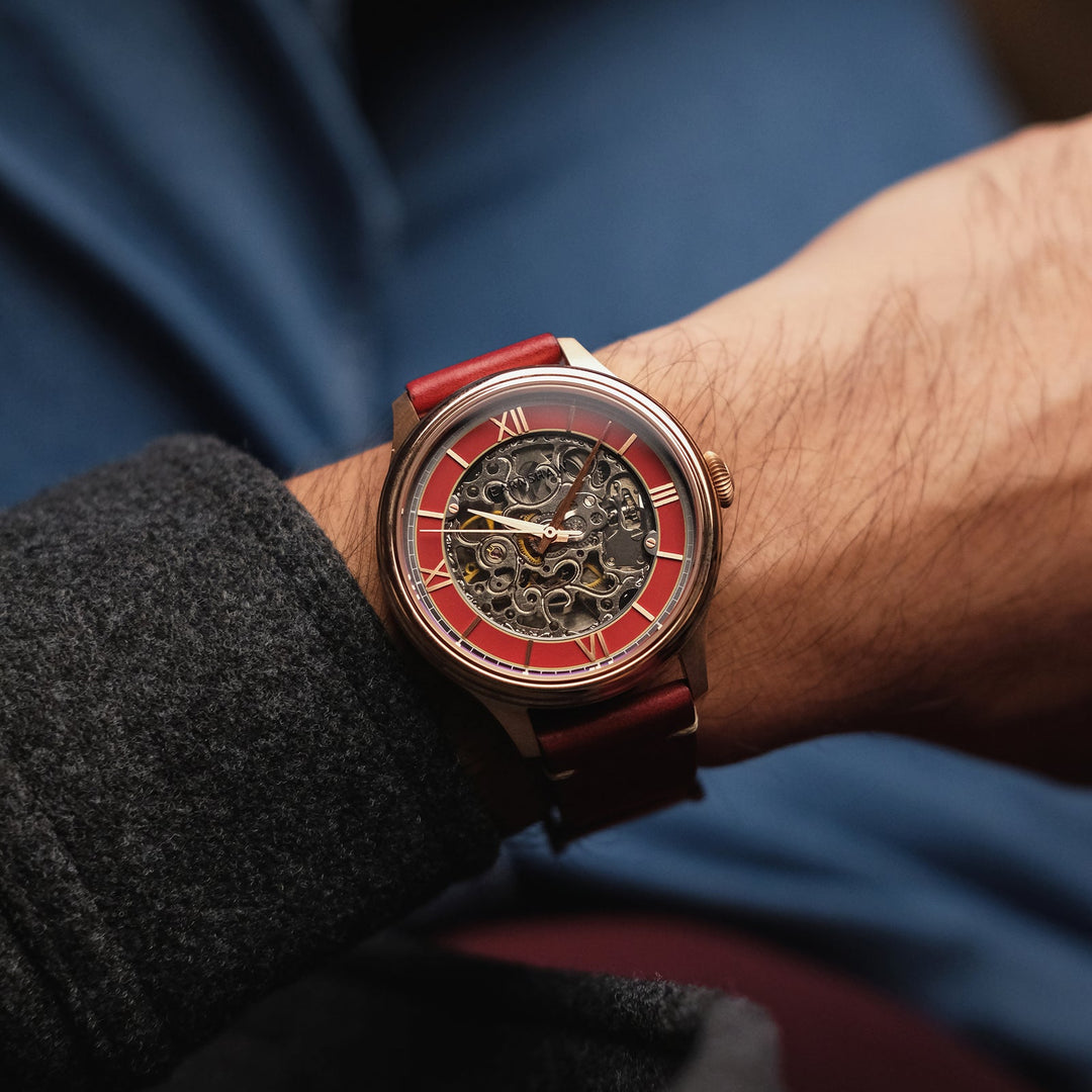 Earnshaw Baron Skeleton Automatic Bordeaux
