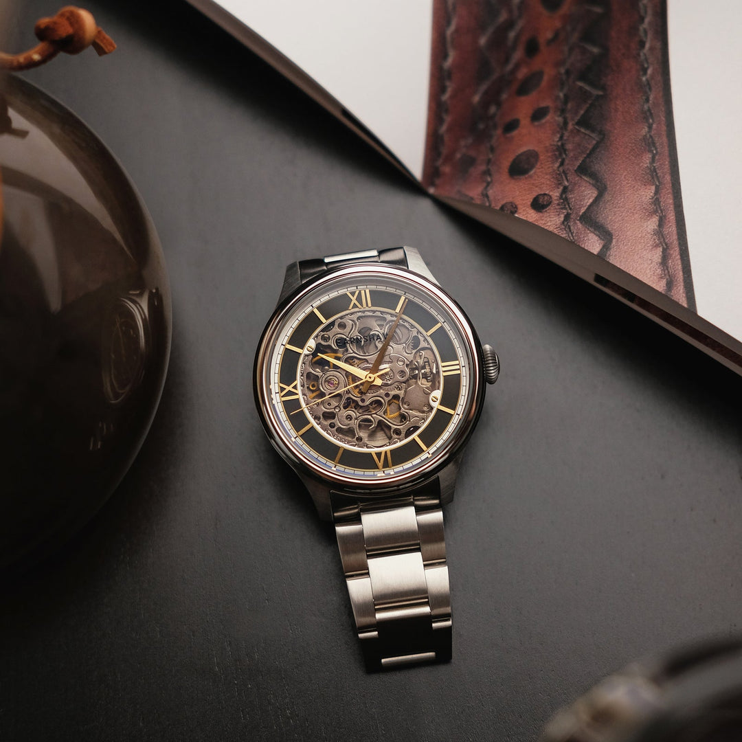 Earnshaw Baron Skeleton Automatic Black