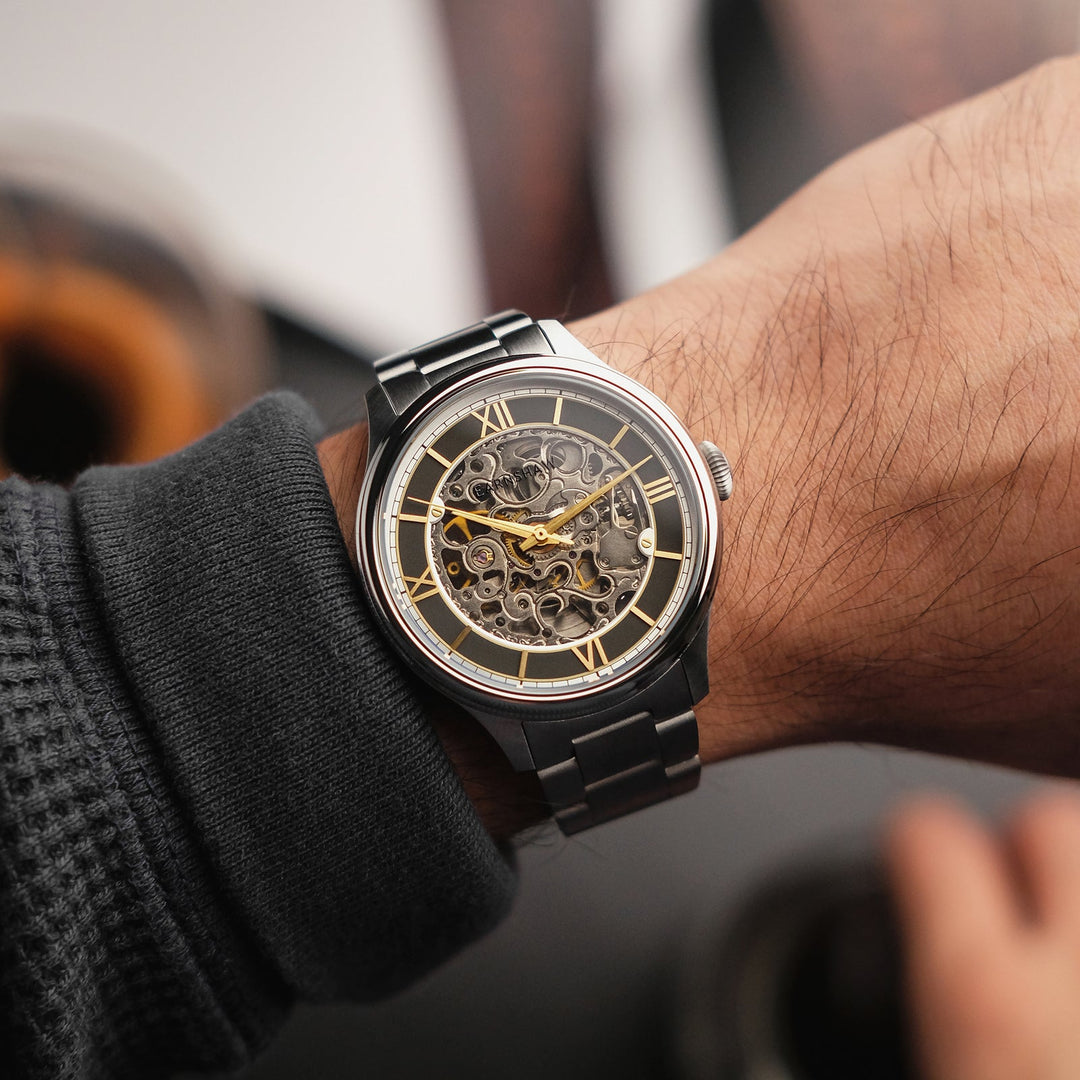 Earnshaw Baron Skeleton Automatic Black