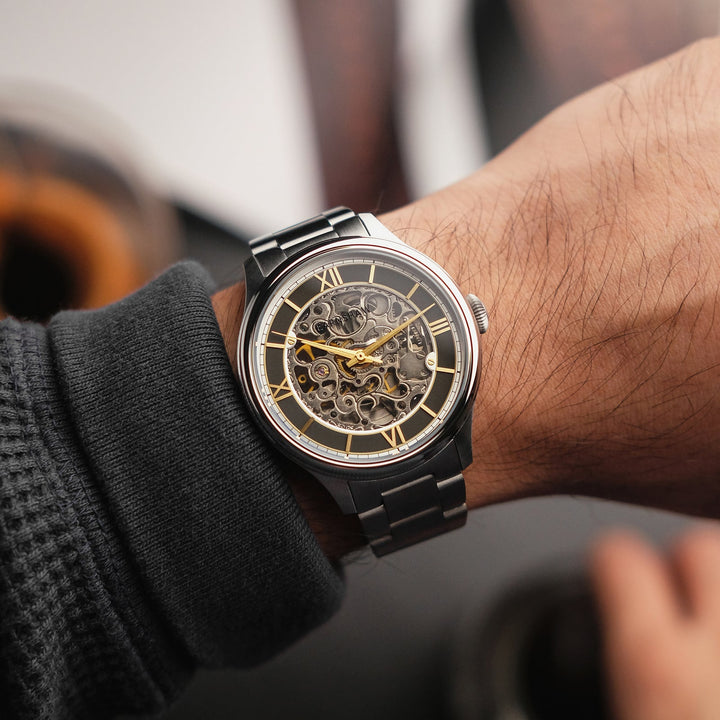 Earnshaw Baron Skeleton Automatic Black