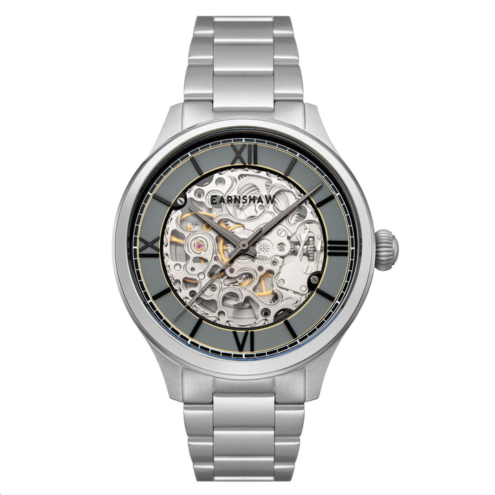 Earnshaw Baron Skeleton Automatic Silver Grey