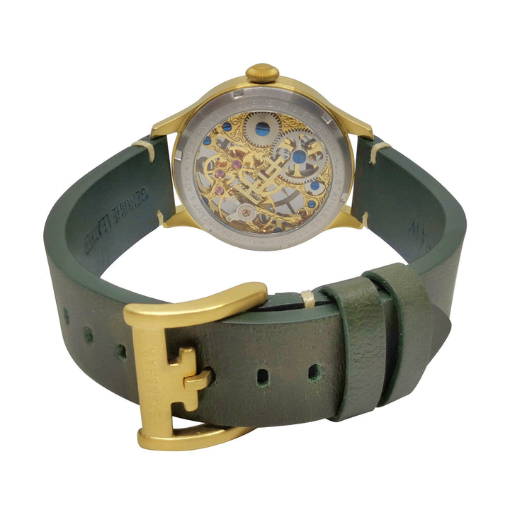 Earnshaw Baron Mechanical Skeleton Mint Gold