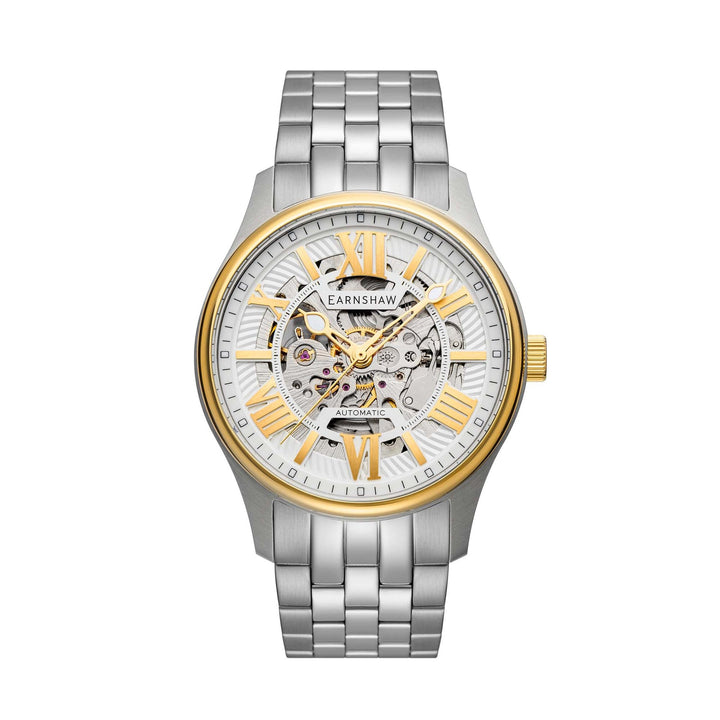 Earnshaw Simpson Skeleton Automatic Officers Gold