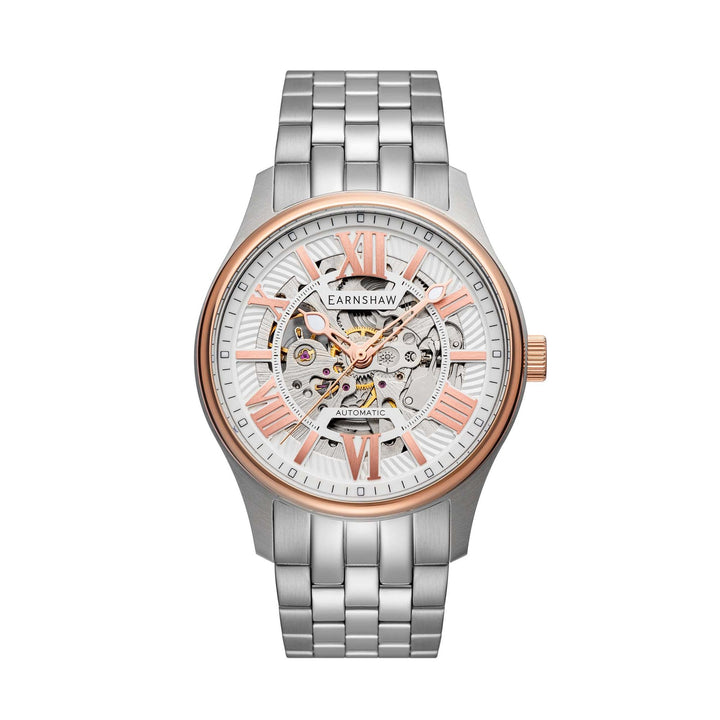Earnshaw Simpson Skeleton Automatic Steely Rose