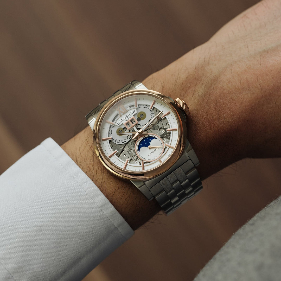 Earnshaw Hansom Grande Date 24 Hour Display Automatic Rose Gold