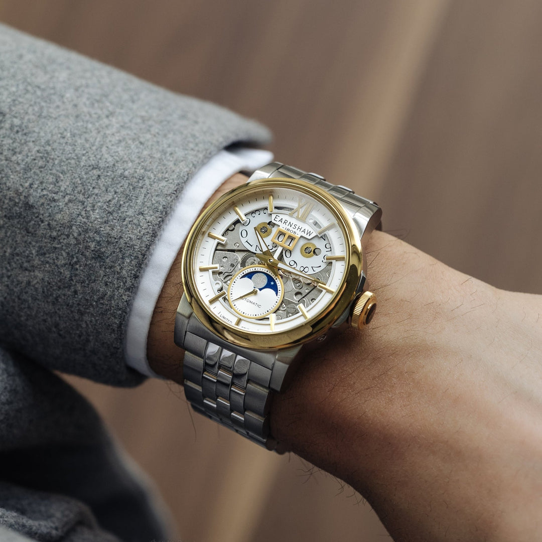 Earnshaw Hansom Grande Date 24 Hour Display Automatic Yellow Gold