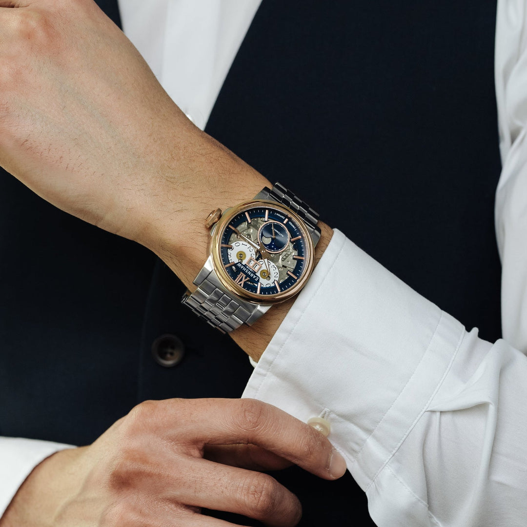 Earnshaw Hansom Grande Date 24 Hour Display Automatic Imperial Blue