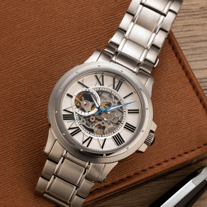 Earnshaw Comet Open Heart Skeleton Automatic Mercury