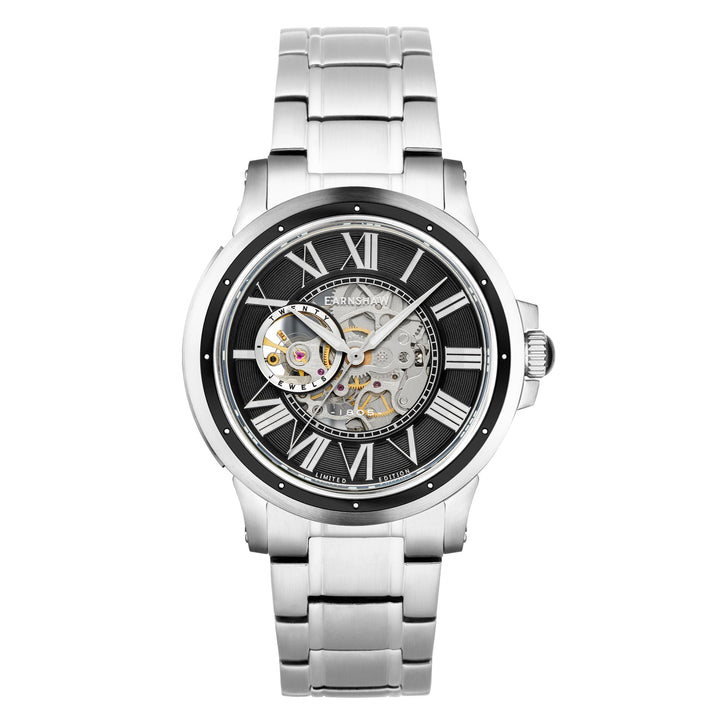 Earnshaw Comet Open Heart Skeleton Automatic Machine Grey