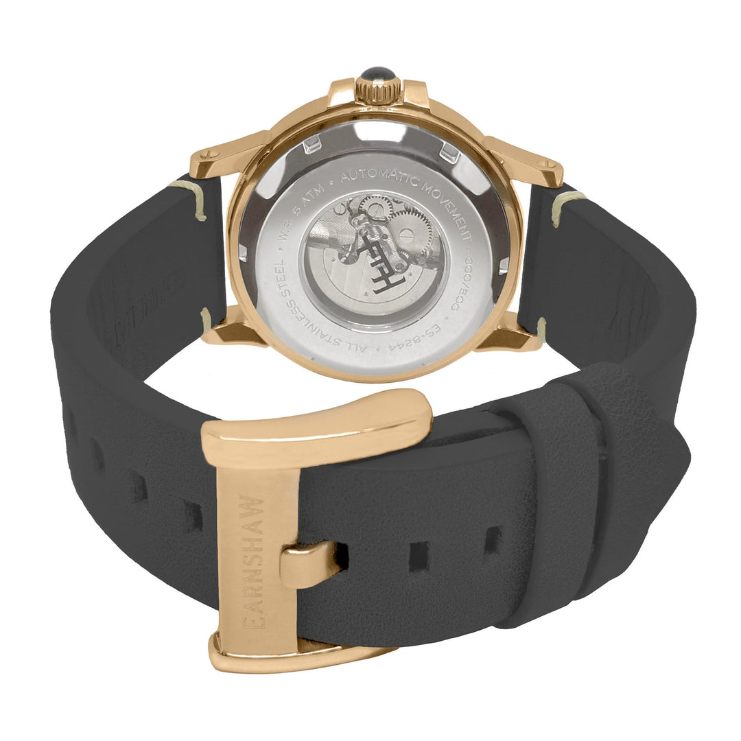 Earnshaw Bertha Open Heart Skeleton Automatic Copper