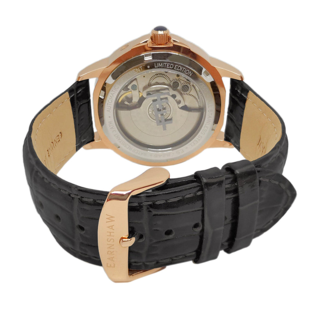 Earnshaw Waterhouse Grand Date Sun Moon Skeleton Automatic Rose Gold