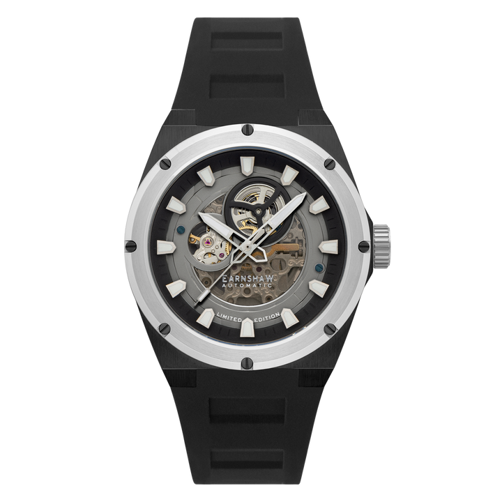 Earnshaw Armstrong Open Heart Mechanical Automatic Black Storm