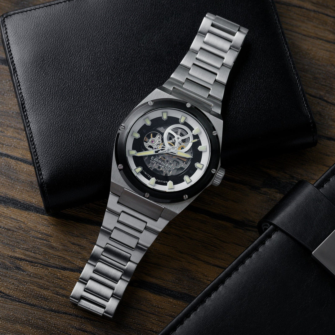 Earnshaw Armstrong Open Heart Mechanical Automatic Classic Black
