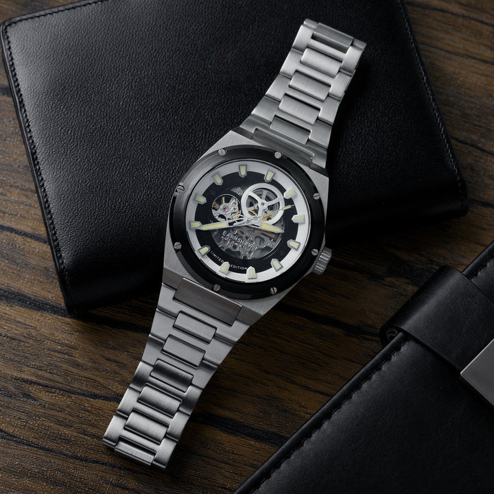 Earnshaw Armstrong Open Heart Mechanical Automatic Classic Black