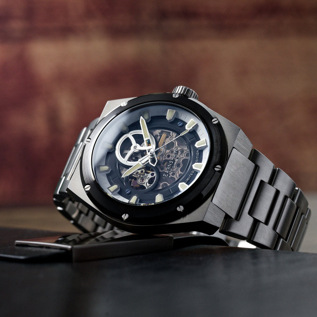 Earnshaw Armstrong Open Heart Mechanical Automatic Classic Black