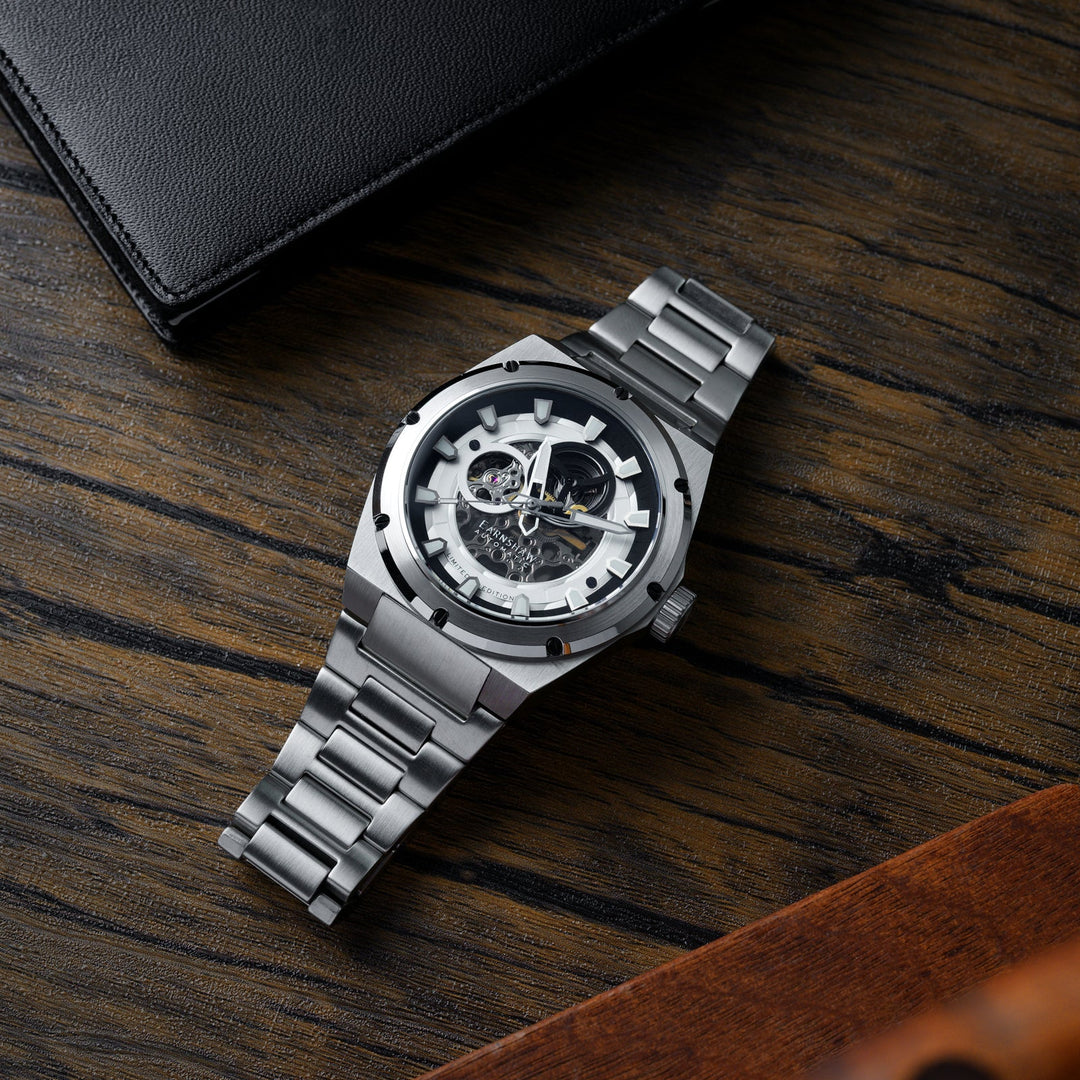 Earnshaw Armstrong Open Heart Mechanical Automatic Silver White