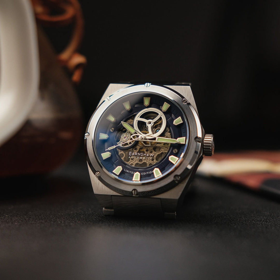 Earnshaw Armstrong Open Heart Mechanical Automatic All Black