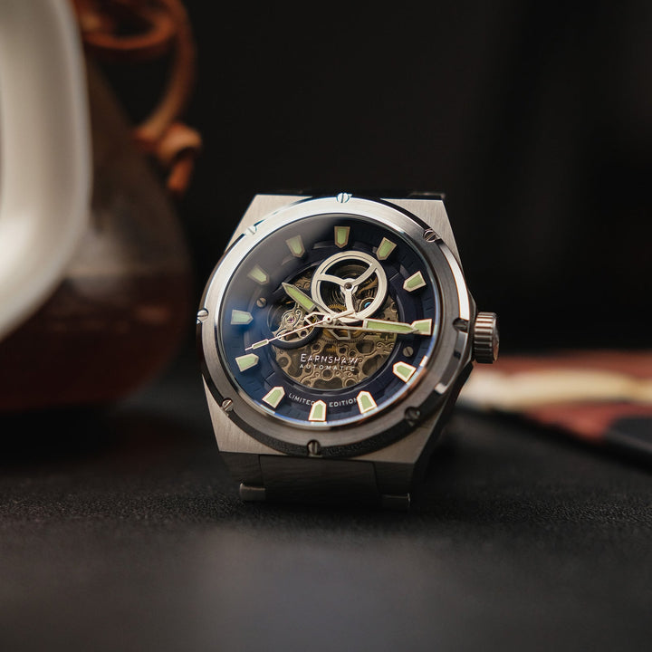 Earnshaw Armstrong Open Heart Mechanical Automatic All Black