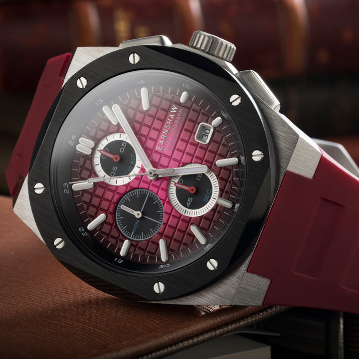 Earnshaw Bessemer Chronograph Cherry Red