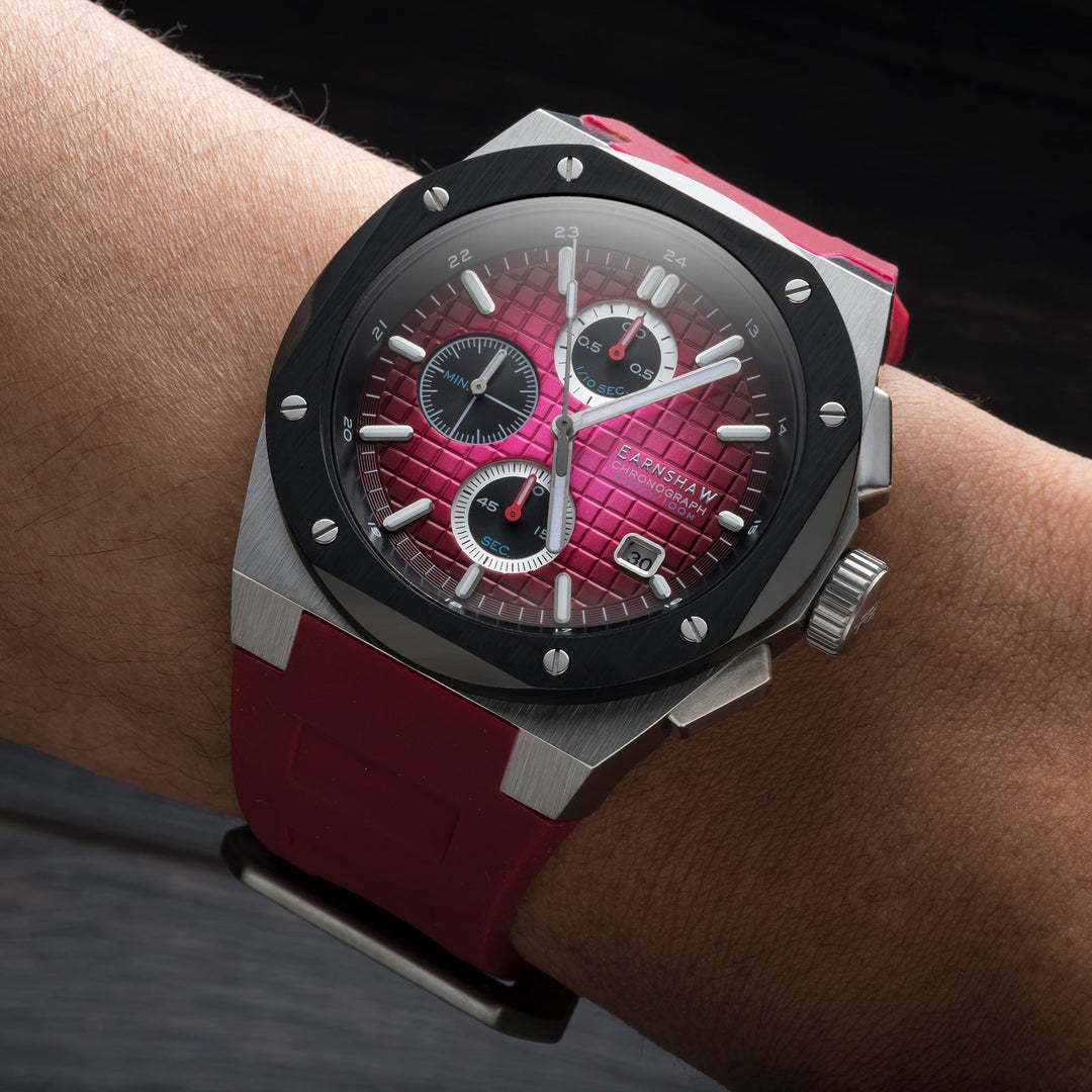 Earnshaw Bessemer Chronograph Cherry Red