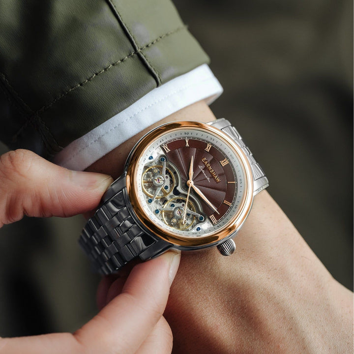 Earnshaw Longitude Double Barrel Mechanical Automatic Rose Gold