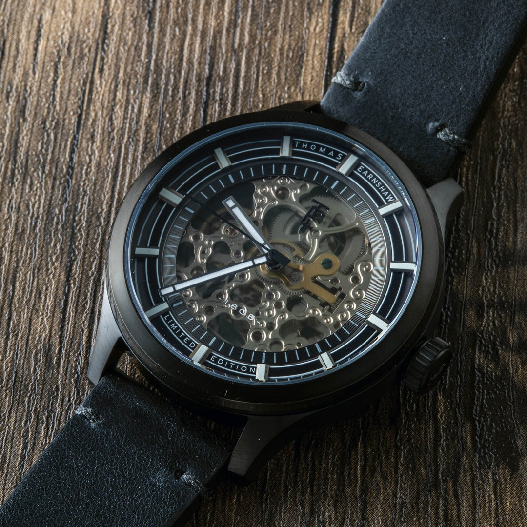 Earnshaw Scott Skeleton Automatic Nightfall Black