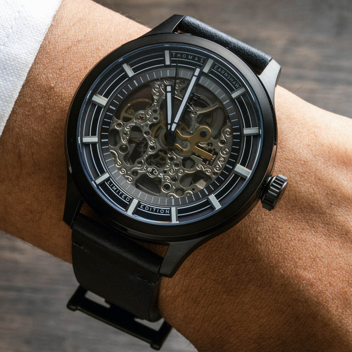 Earnshaw Scott Skeleton Automatic Nightfall Black