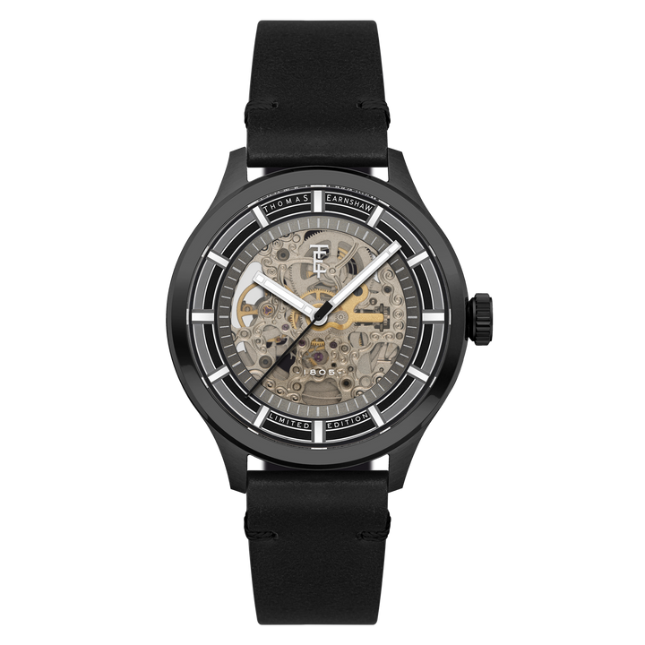 Earnshaw Scott Skeleton Automatic Nightfall Black