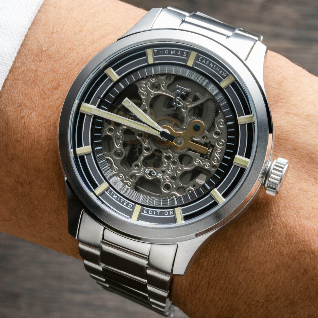 Earnshaw Scott Skeleton Automatic Stone Grey